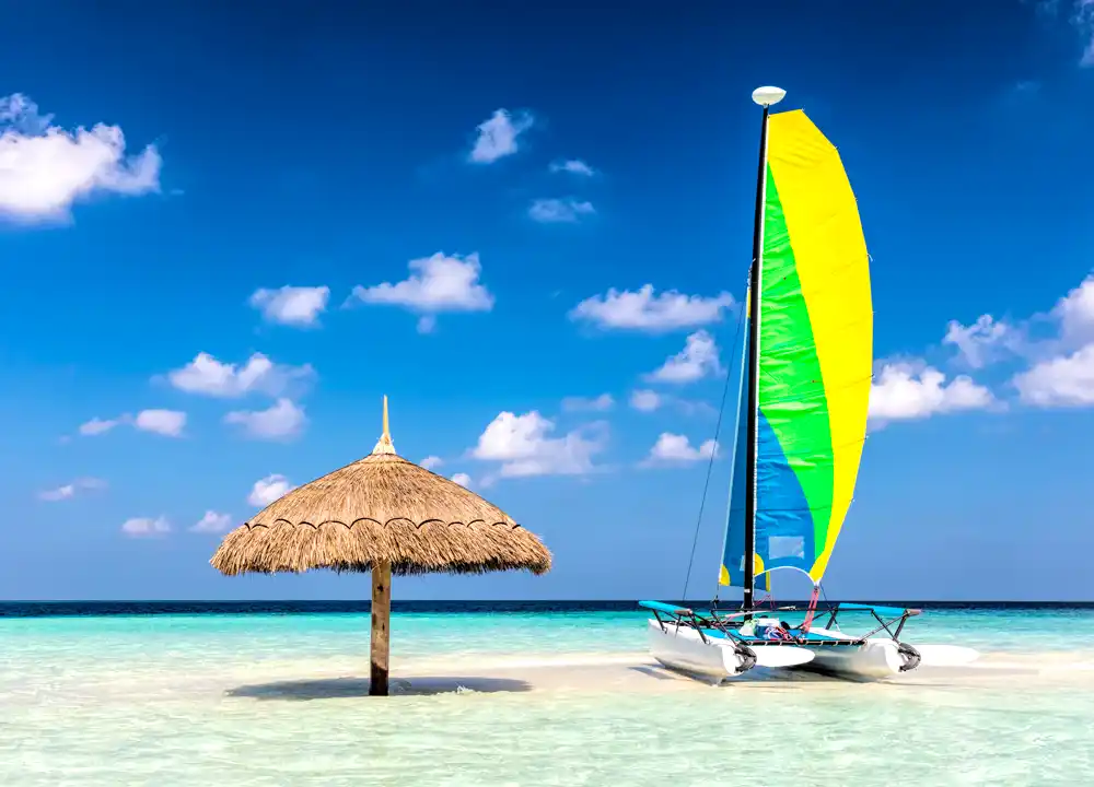 Zeilen  op de Malediven